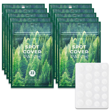 Skin1004 Madagascar Centella Spot Cover Patch 10Ea 22Count, 12Count 10Mm + 10Count 12Mm, Hydrocolloid Acne Pimple Patches For Small Blemishes Of The Skin, And Ultra-Thin Patch