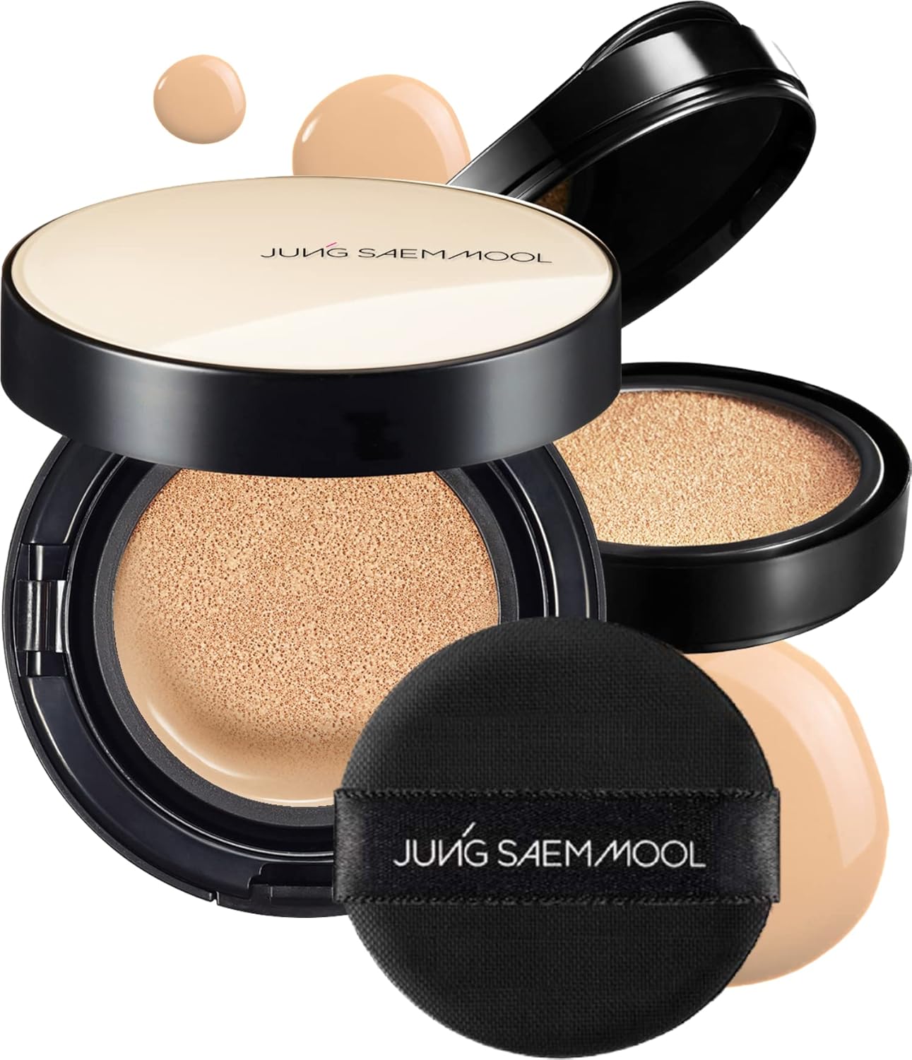 Jungsaemmool Official Essential Skin Nuder Cushion (Fair Light) | Refill Included | Natural Finish | Buildable Coverage | Makeup Artist Brand | Cream Foundation