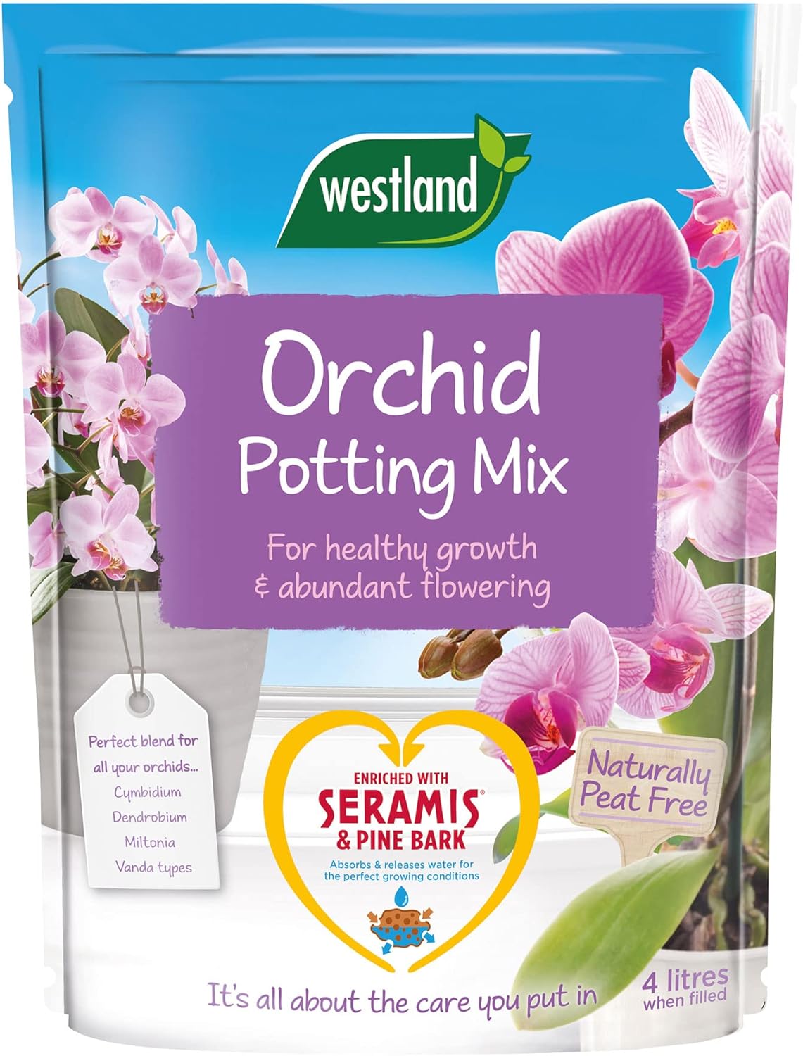 Westland Orchid Potting Compost Mix and Enriched with Seramis, 4 L?1020052