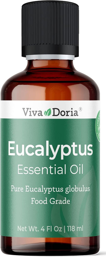 Viva Doria Pure Eucalyptus Globulus Essential Oil, Food Grade, 4 Fl Oz (118 Ml)