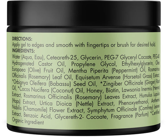 Mielle Organics Rosemary Mint Strengthening Edge Gel, Biotin & Essential Oil Hair Styling Treatment, 2 Ounces