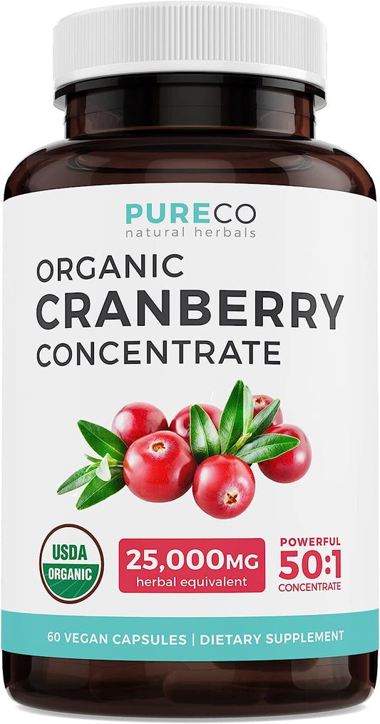 Bundle of Organic Cranberry & Organic Elderberry - Super Berry Bundle - Organic Cranberry Pills - 50:1 Concentrate & Organic Elderberry Capsules Powerful 10:1 Extract for Immune Support