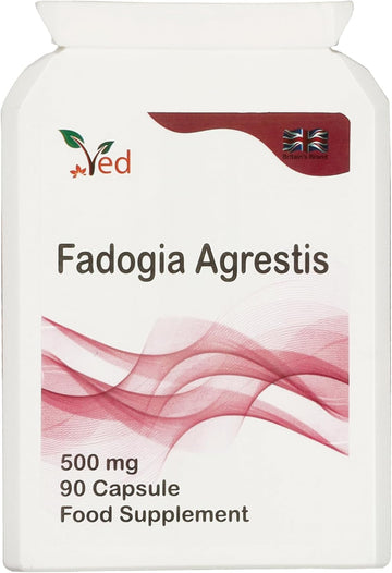 Ved Fadogia Agrestis, 20:1 Stem Extract, Muscle Growth - Muscle Recovery - Athletic Performance 90 Vegan Capsules (3 Months Supply)