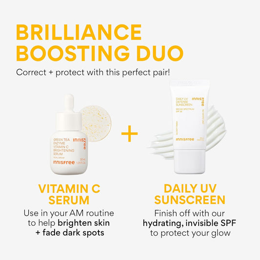 Innisfree Brighten + Protect Set, Skincare Set With Korean Sunscreen For Face And Vitamin C Serum For Glow And Radiance : Beauty & Personal Care
