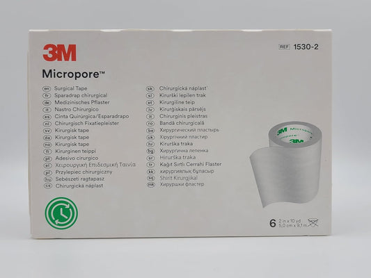Micropore Surgical Tape | 3M Icropore Surgical Tape | Medical Tape For Skin, Dressings And Face | First Aid Tape Suitable For Sensitive Skin Box Of 6 Rolls (White, 5Cm)