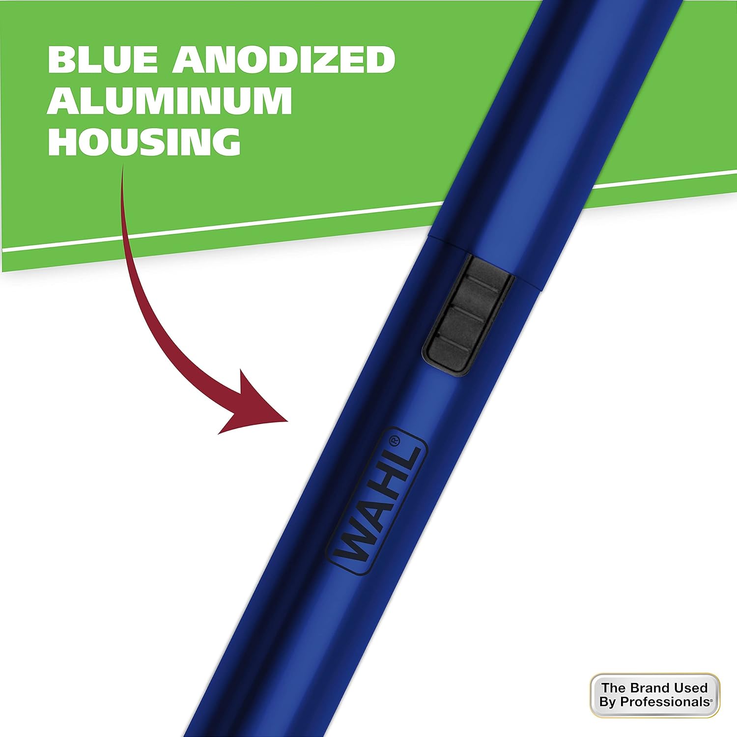 Wahl Lithium Pen Detail Trimmer with Interchangeable Heads for Nose, Ear, Neckline, Eyebrow, & Other Detailing – Rinseable Blades for Hygienic Grooming & Easy Cleaning – Blue – Model 5643-400 : Beauty & Personal Care