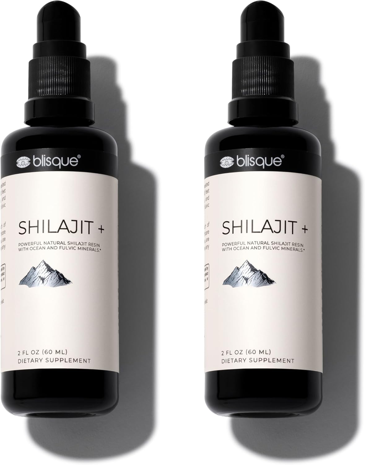 Blisque – Himalayan Shilajit Resin Mineral Drops | Pure, Natural, Organic | Contains Fulvic Acid And Trace Minerals | 2 Fl Oz (2-Pack)