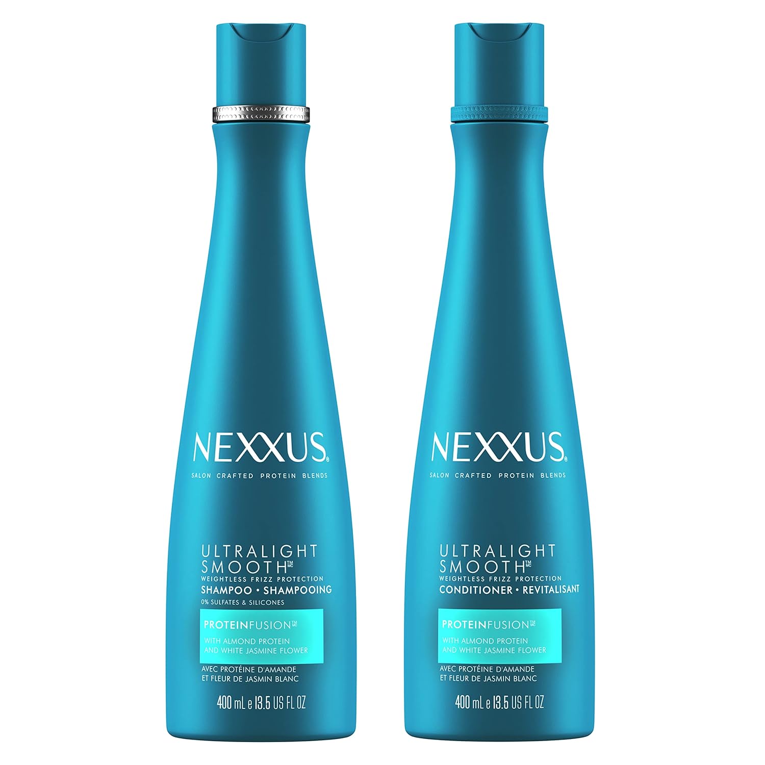 Nexxus Ultralight Weightless Shampoo & Conditioner For Dry, Frizzy Hair - Smooth Treatment To Block Out Frizz, 13.5 Oz (Pack Of 2)