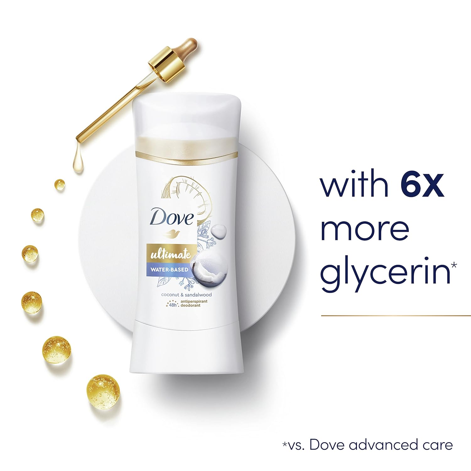 Dove Ultimate Antiperspirant Deodorant Stick Coconut And Sandalwood 2.6 Oz : Beauty & Personal Care