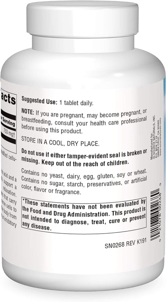 Source Naturals Serene Science Gaba 750 Mg Calm Mind - 180 Tablets