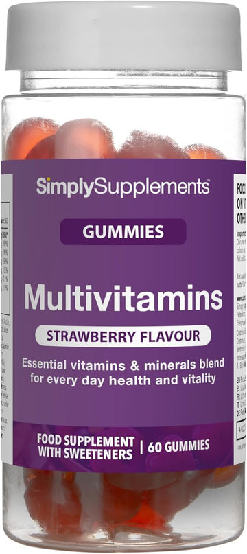 Multivitamin Gummies | Strawberry Flavour | Vitamin A, B, C, D & E Plus Minerals | 60 Gummies