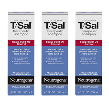 Neutrogena T/Sal Therapeutic Scalp Shampoo For Scalp Build-Up Control With 3% Salicylic Acid, Scalp Treatment For Dandruff, Scalp Psoriasis & Seborrheic Dermatitis Relief, 6 X 4.5 Fl. Oz