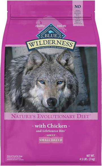 Blue Buffalo Wilderness High Protein, Natural Adult Small Breed Dry Dog Food, Chicken 4.5-Lb