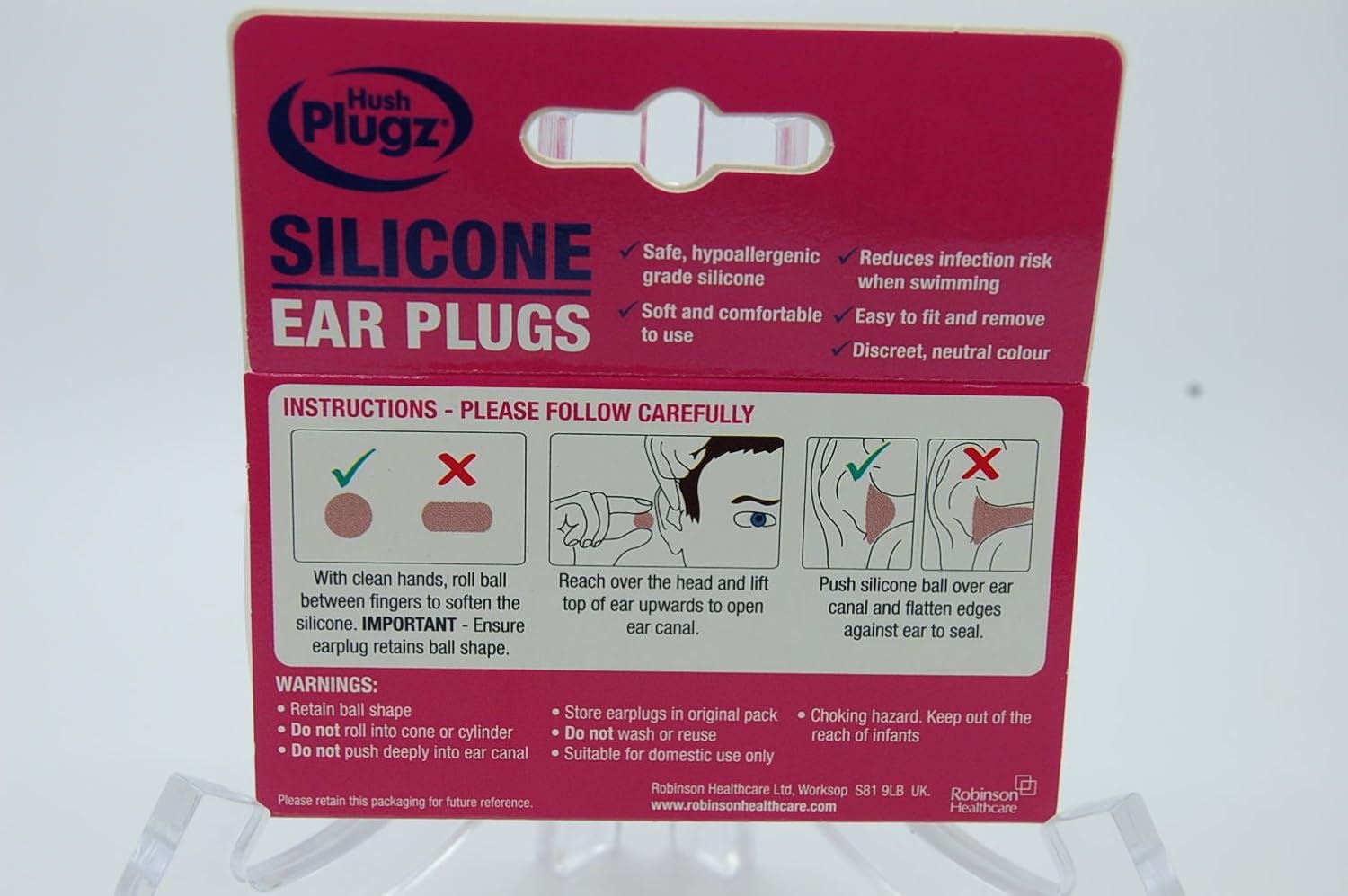 Genuine Hush Plugz Silicone Ear Plugs , 21 Pairs , Made In Uk , Ear Defenders