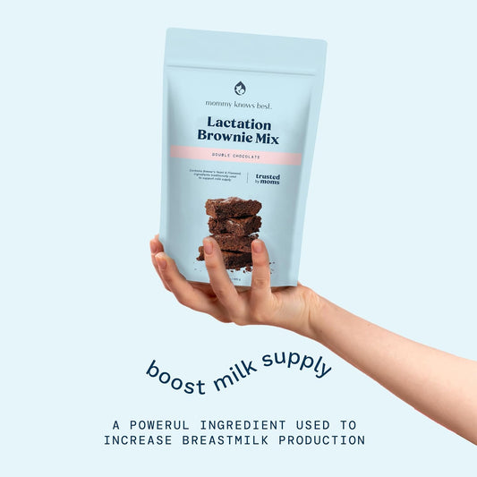 Lactation Brownie Mix Breastfeeding Supplement - Double Chocolate Breast Milk Support Snack Alternative to Lactation Cookies to Boost Breastmilk Supply Increase