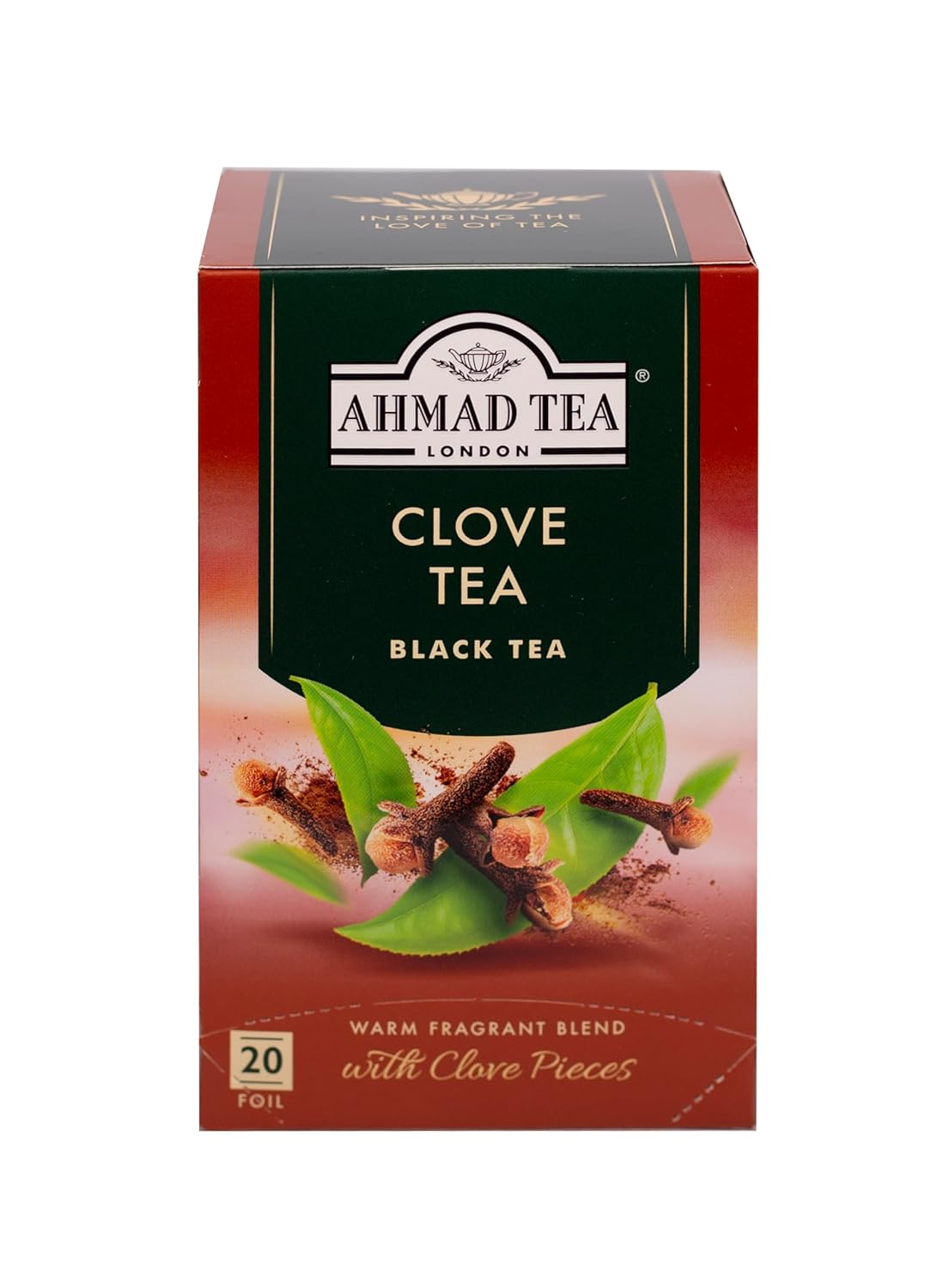 Ahmad Tea Black Tea, Clove Teabags, 20 Ct (Pack Of 6) - Caffeinated & Sugar-Free