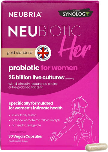Neubria Neubiotic Bifido & Fibre - Bifidobacteria & Prebiotic Fibre Supplement For Gut Health, Digestion & Bloating Relief – 25 Billion Cfu Bifidobacterium Lactis & Fos - Uk Made – 30 Sachets