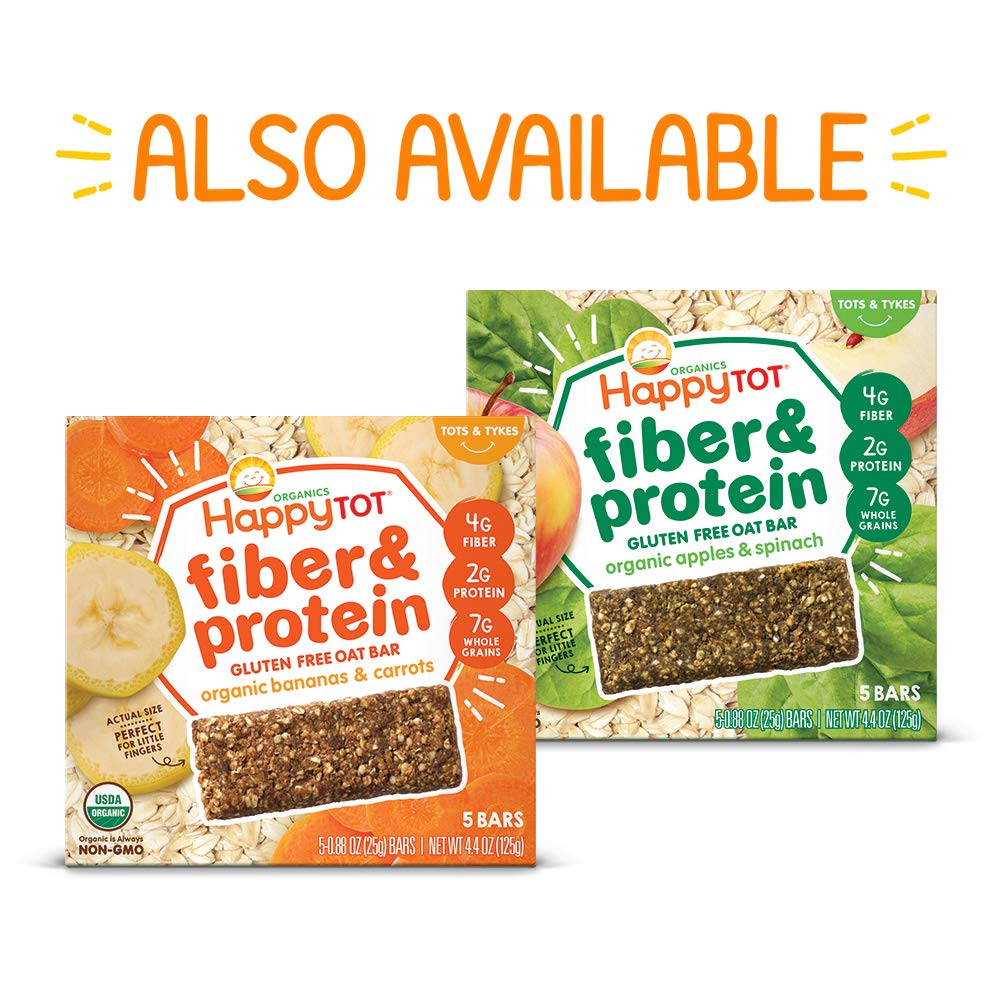 Happy Tot Organics Stage 4 Fiber & Protein 4 Flavor Variety Pack (Pack of 16) : Everything Else