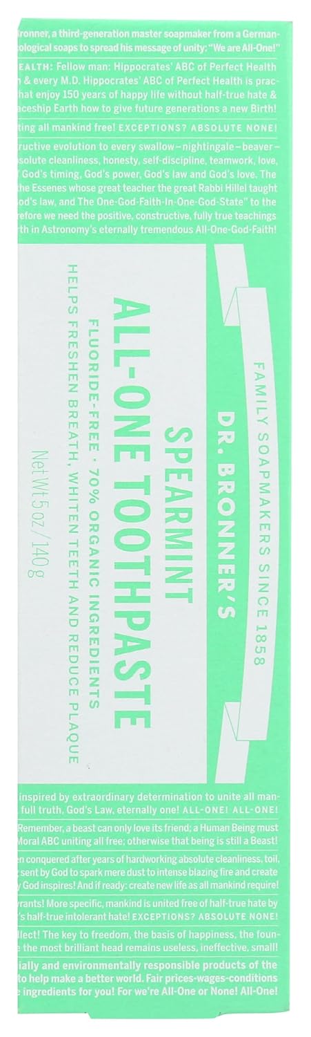 Dr. Bronner’S - All-One Toothpaste (Spearmint, 5 Ounce)