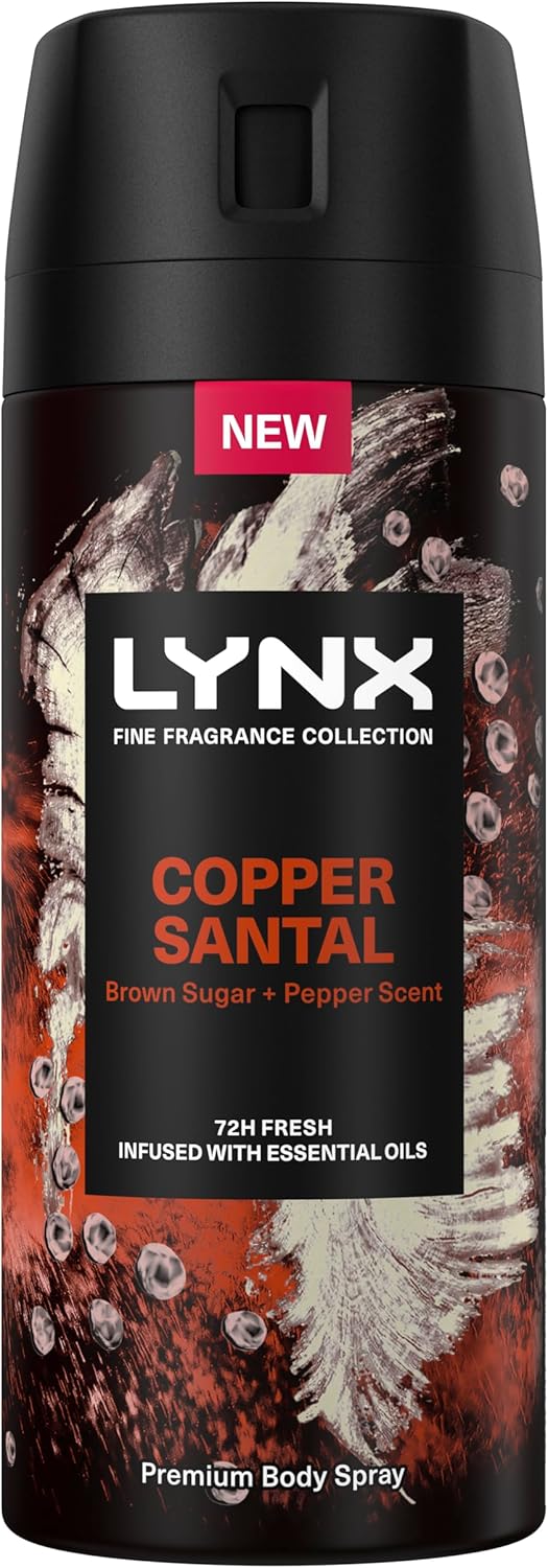 Lynx Fine Fragrance Collection Copper Santal Premium Deodorant Bodyspray 150 Ml
