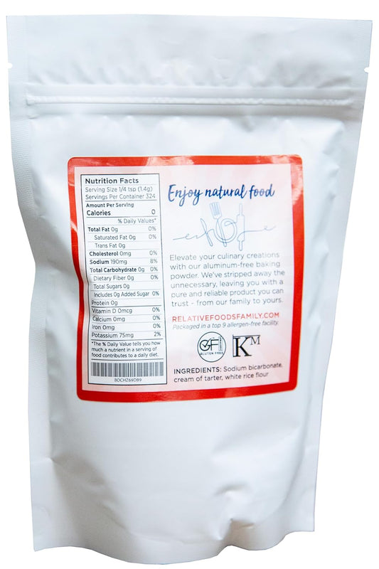 Baking Powder, 1 Pound Aluminum Free, Corn Starch Free, Double Acting, Gluten Free. Made In Our Usa Allergen Free Facility. Premium Leavening Agent