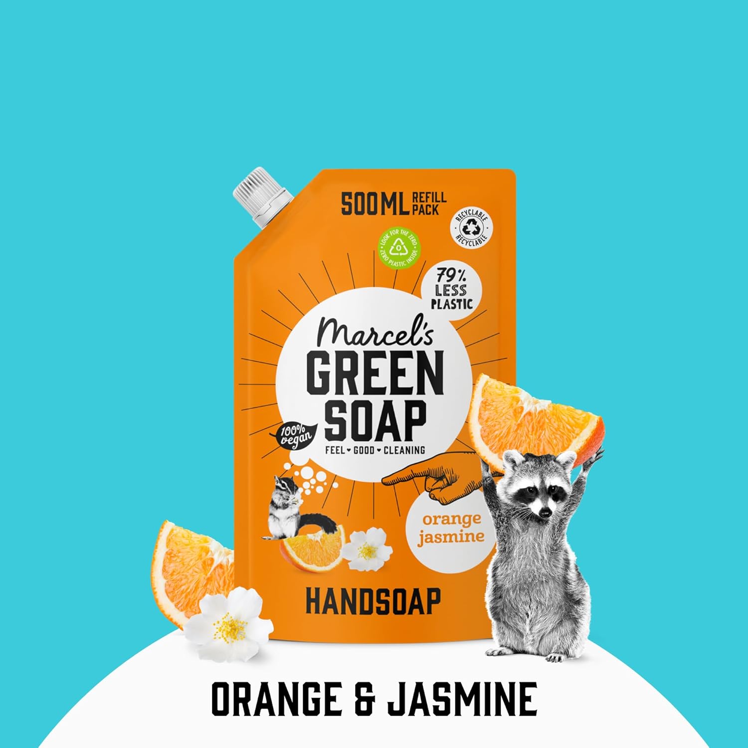 Marcel's Green Soap - Hand Soap Refill Orange & Jasmine - Handwash Dispenser Refill - Eco friendly - Vegan - 97% Biodegradable - 500 ML : Amazon.co.uk: Beauty