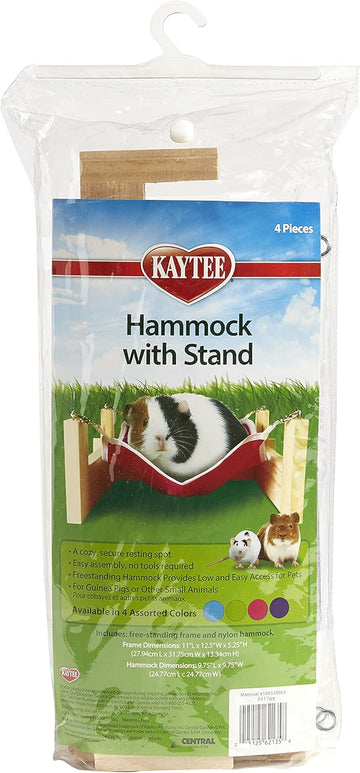 Kaytee Hammock With Stand 11" X 12.5" X 5.25",Purple