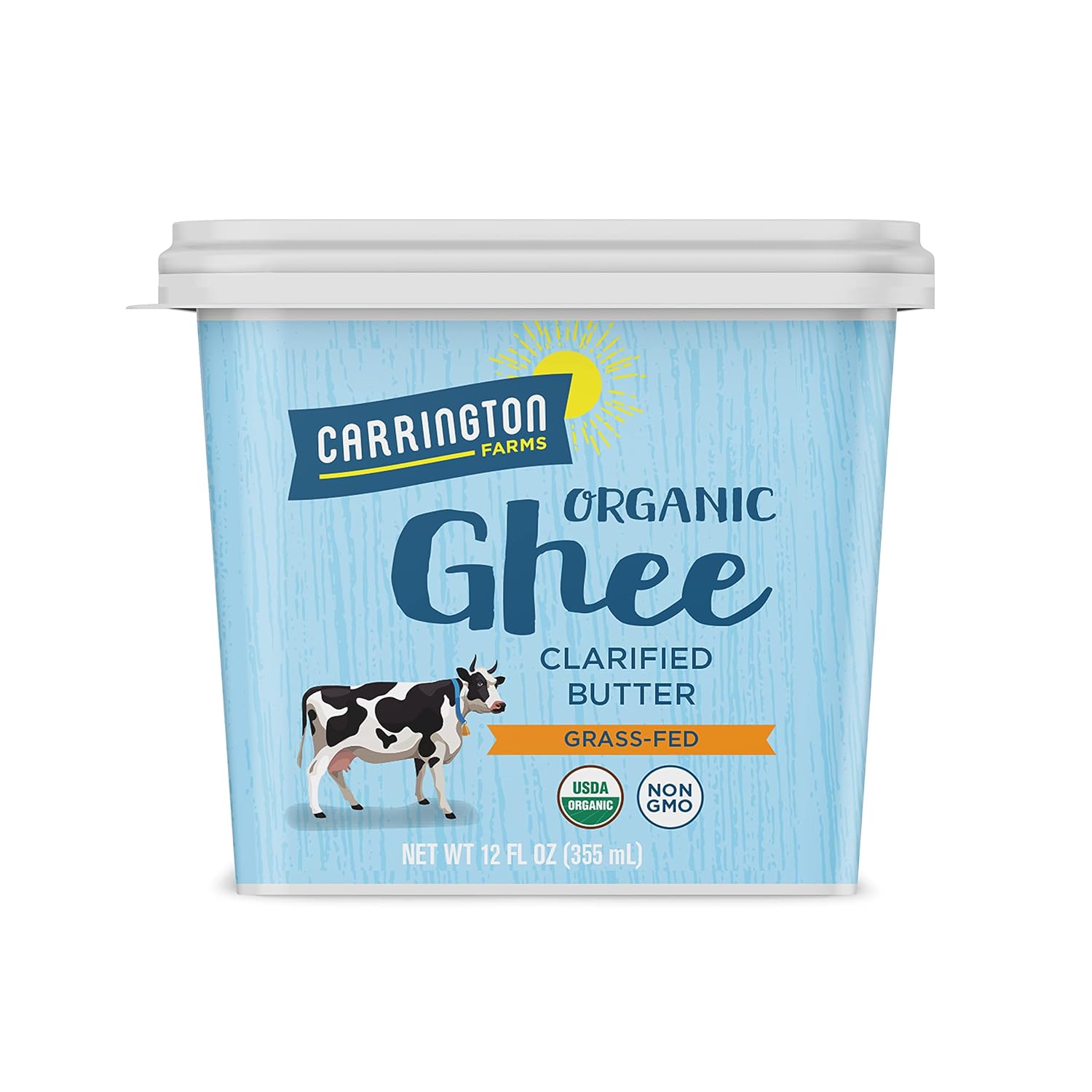 Carrington Farms Usda Certified Organic Grass Fed, Compare Our Cost Per Ounce, Ghee, 12 Fl Oz