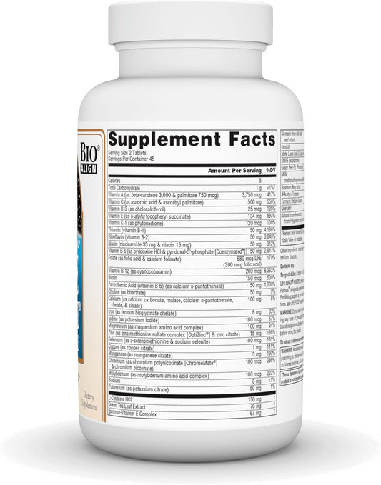 Source Naturals Life Force Multiple Daily Multivitamin High Potency Essential Vitamins, Minerals, Antioxidants & Nutrients - Energy & Immune Boost - 90 Tablets