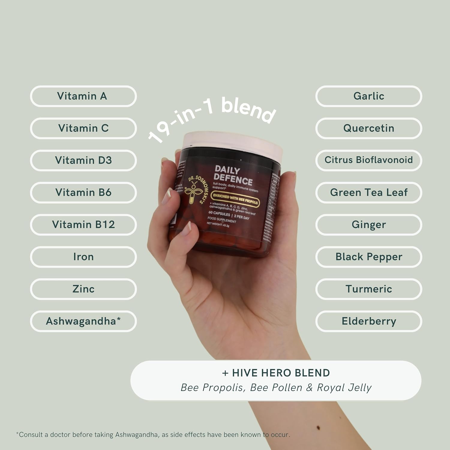 Dr Sosnowski's | Bee Fuelled | Fight Tiredness & Promote Sustained Energy | Potent B-Vitamin Complex | Vegetable Capsules, 60ct : Amazon.co.uk: Health & Personal Care