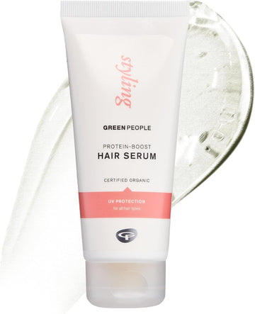 Green People Protein-Boost Hair Serum - For Volume & Light Hold - Silicone & Sls Free - Natural, Organic & Vegan, 100Ml