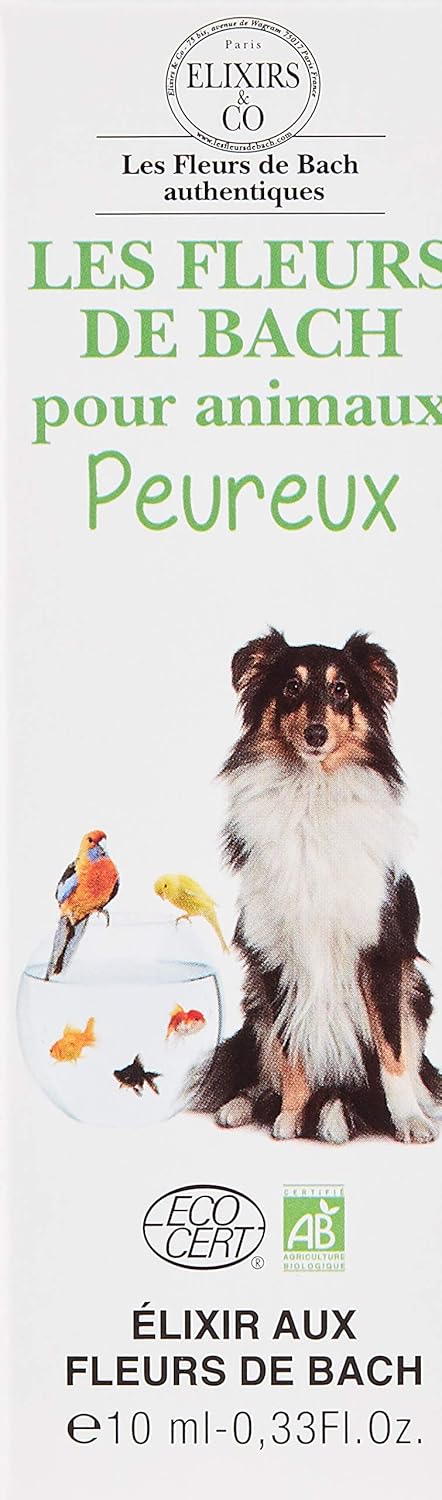 Elixirs & Co Les Fleurs De Bach Organic For Animals - Fearful - Spray Of 10 Ml