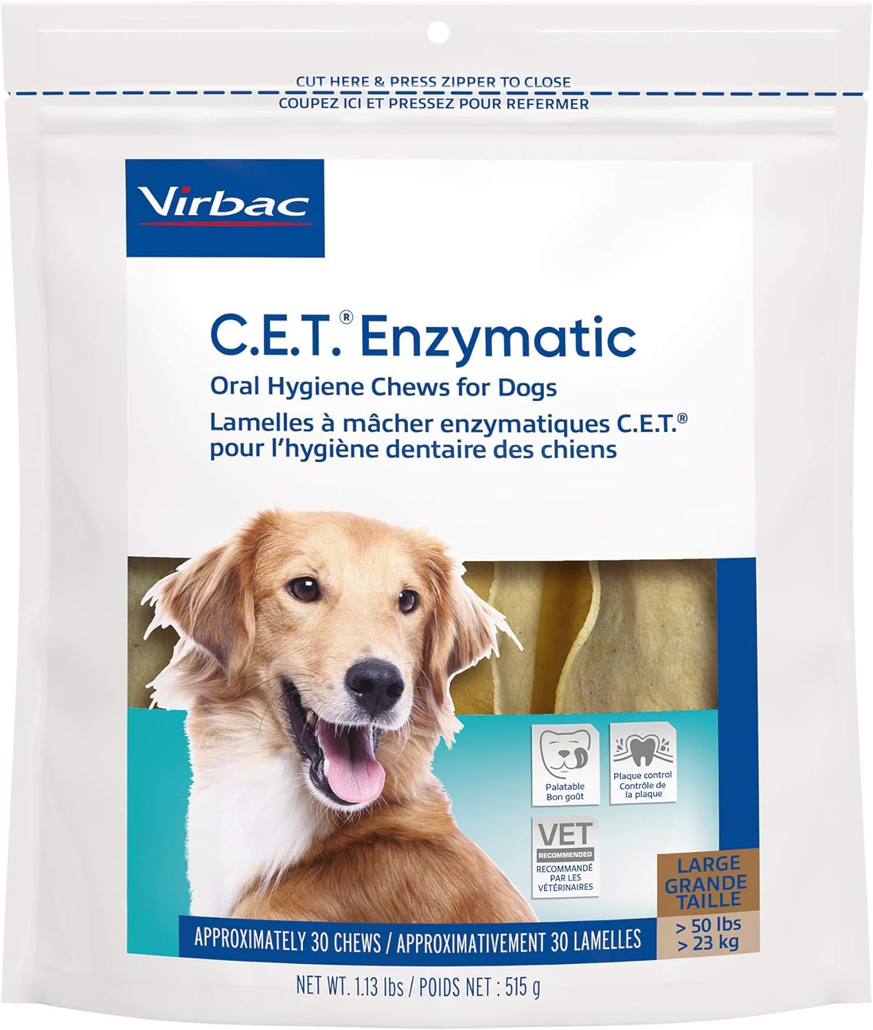 Virbac CET Enzymatic Oral Hygiene Chews for Dogs