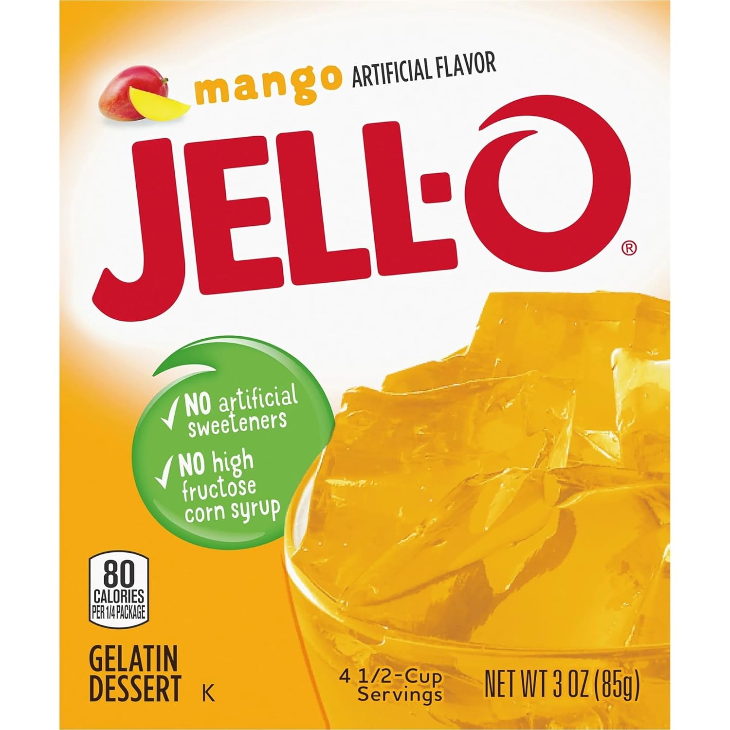 Jell-O Gelatin Snacks, Mango, 3-Ounce