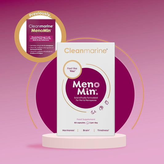 Cleanmarine Menomin | Menopause Support - For People Aged 40+ During Peri-Menopause Or Menopause – Daily Nutritional Support During This Natural Life Stage So You Can Feel Like You – 60 Capsules