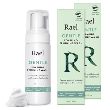 Rael Feminine Wash, Foaming Cleansing Wash - Ph Balance Intimate Wash Women, Unscented, Sensitive Skin, All Skin Types, Vegan, Cruelty Free (5Oz, 2 Pack)