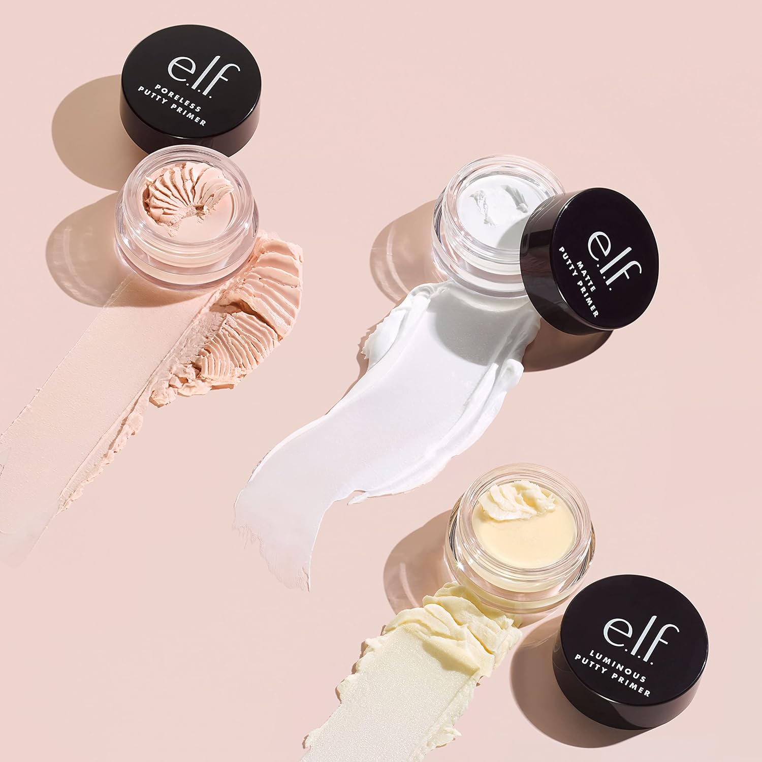 e.l.f. Cosmetics Putty Primer Trio, Includes Poreless Putty, Matte Putty & Luminous Putty, Travel Size, 0.14 Oz (4g) Each, 0.14 ounces, Count 3 ( Pack of 1) : Beauty & Personal Care