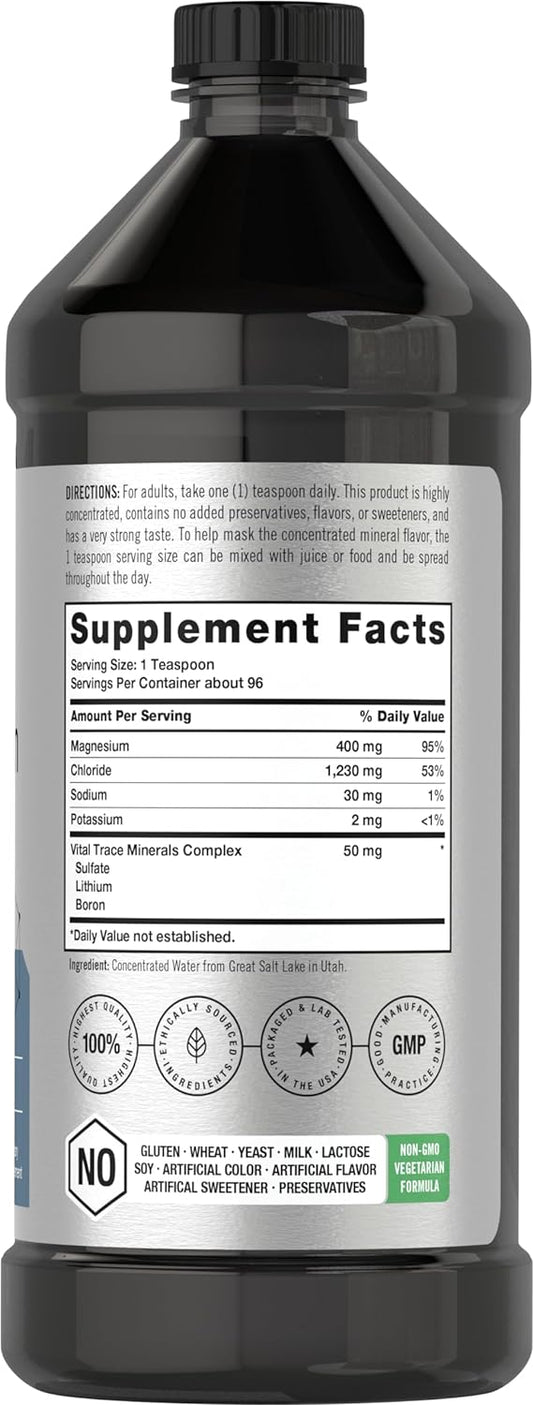 Horbäach Liquid Magnesium 400 mg | 16 oz | Vegetarian, Non-GMO & Gluten Free Supplement