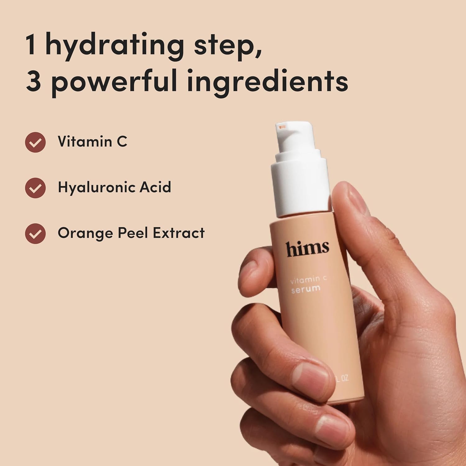 Hims Vitamin C Serum For Men - Brightens, Evens Skin Tone, Reduces Wrinkles - Highly Concentrated Anti-Aging Vitamin C Face Serum For Men - 1 Fl Oz : Beauty & Personal Care