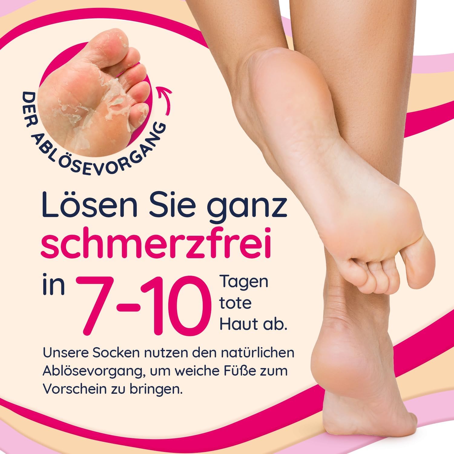 Footner Exfoliating Foot Mask Socks - Foot Peel Mask For Hard Skin - Peeling Foot Mask For Smooth And Soft Feet - Foot Peel Socks To Remove Hard Skin In Single 60 Minute Treatment - For Baby Soft Feet