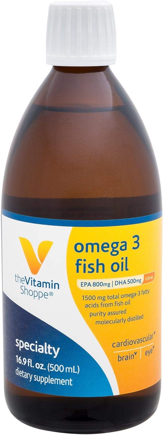 The Vitamin Shoppe Omega 3 Fish Oil 1500mg, EPA 800mg & DHA 500mg, Pur