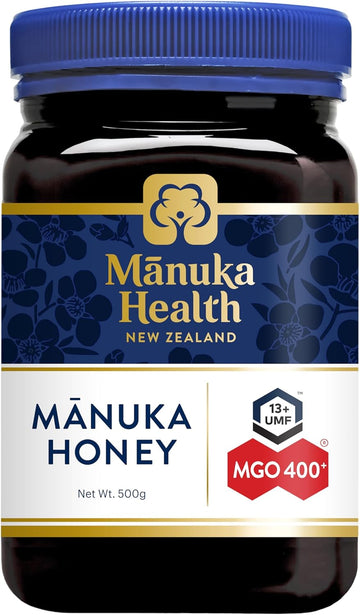 Manuka Health Umf 13+/Mgo 400+ Manuka Honey (500G/17.6Oz), Superfood, Authentic Raw Honey From New Zealand