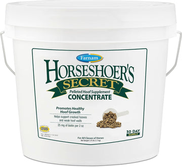 Farnam Horseshoer'S Secret Pelleted Hoof Supplements Concentrate, Economic Formula With 25 Mg. Of Biotin Per 2 Oz. Serving, 3.75 Lb., 30 Day Supply