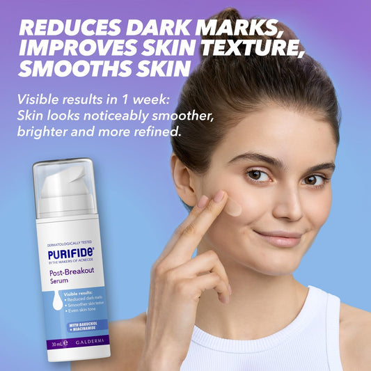 Purifide By Acnecide Post-Breakout Niacinamide Serum With Bakuchiol For Acne Prone Skin & Blemish Control 30Ml