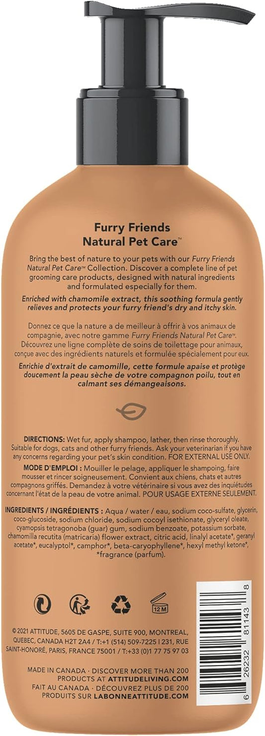 ATTITUDE Natural Itch Soothing Shampoo for Cat & Dog, Vegan and Cruelty-Free, Lavender, 16 Fl Oz