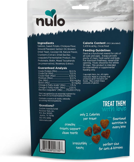 Nulo Skin & Coat Functional Treats Grain-Free Salmon Recipe With Zinc & Probiotics For Cats & Kittens 4Oz