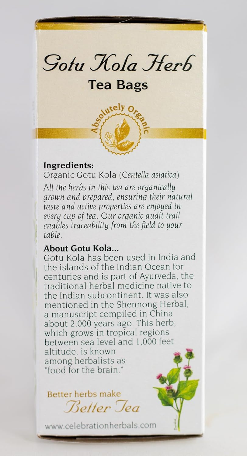 Celebration Herbals Organic Gotu Kola Tea Bags 24 Count