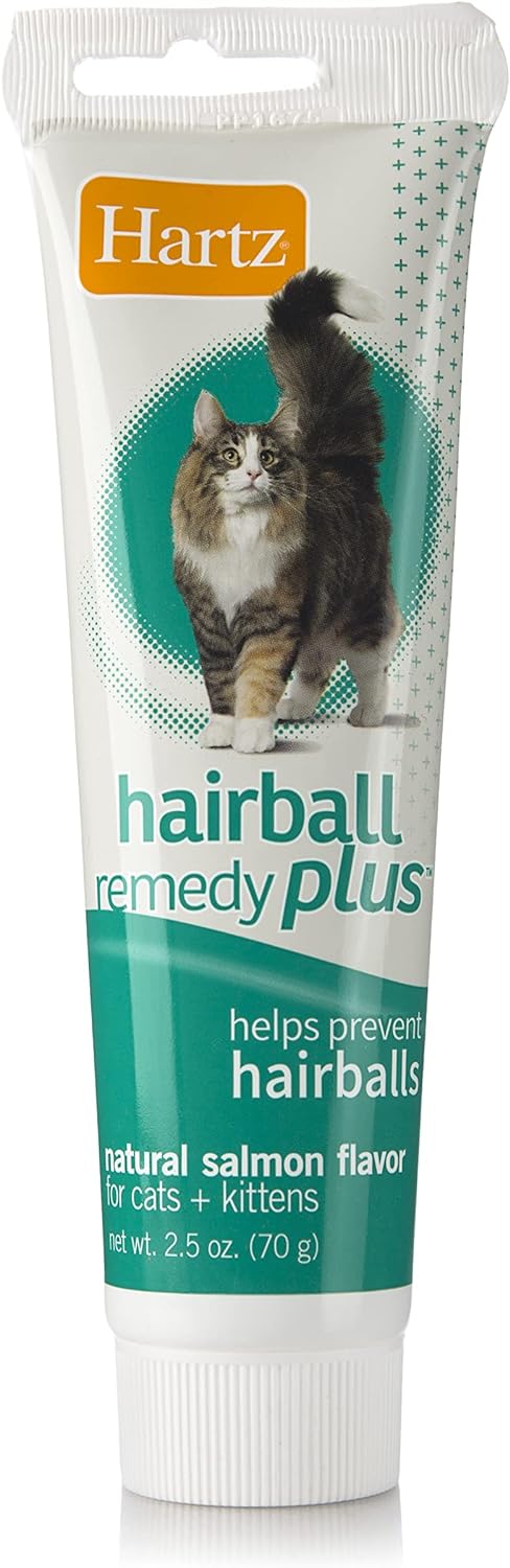Hartz Hairball Remedy Plus Salmon Flavored Paste for Cats and Kittens, 2.5 Ounce