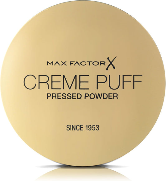 Max Factor Cream Puff Pressed Compact Powder, Glowing Formula For All Skin Types, 41 Medium Beige, 21 G