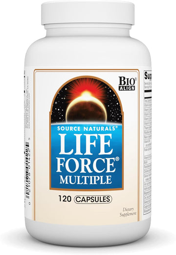 Source Naturals Life Force Multiple Daily Multivitamin High Potency Essential Vitamins, Minerals, Antioxidants & Nutrients - Energy & Immune Boost - 120 Capsules